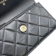 Load image into Gallery viewer, CHANEL Matelasse Pearl Chain Wallet BlackAP1839 Lambskin

