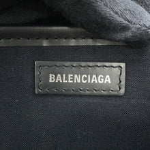 Load image into Gallery viewer, BALENCIAGA Navy Kabas White/Black339933 Canvas Leather Size S
