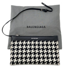 Load image into Gallery viewer, BALENCIAGA Navy Kabas White/Black339933 Canvas Leather Size S
