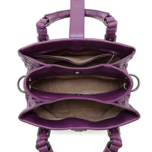 Load image into Gallery viewer, Bottega Veneta INTRECCIATO Roma Handbag Purple489509 INTRECCIATOLeather Size Small
