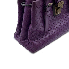 Load image into Gallery viewer, Bottega Veneta INTRECCIATO Roma Handbag Purple489509 INTRECCIATOLeather Size Small

