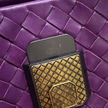 将图像加载到图库查看器中，Bottega Veneta INTRECCIATO Roma Handbag Purple489509 INTRECCIATOLeather Size Small
