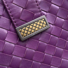 Load image into Gallery viewer, Bottega Veneta INTRECCIATO Roma Handbag Purple489509 INTRECCIATOLeather Size Small
