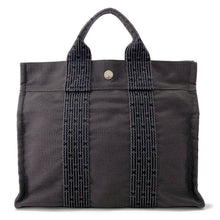 Load image into Gallery viewer, HERMES Her Line Tote Gray Nylon Canvas Size PM
