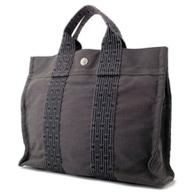 Load image into Gallery viewer, HERMES Her Line Tote Gray Nylon Canvas Size PM

