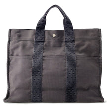 Load image into Gallery viewer, HERMES Her Line Tote Gray Nylon Canvas Size MM
