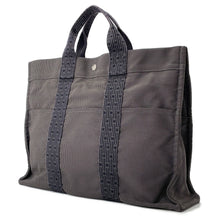 Load image into Gallery viewer, HERMES Her Line Tote Gray Nylon Canvas Size MM
