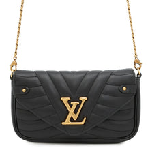Load image into Gallery viewer, LOUIS VUITTON New Wave Pochette Chain NoirM63929 Calf Leather
