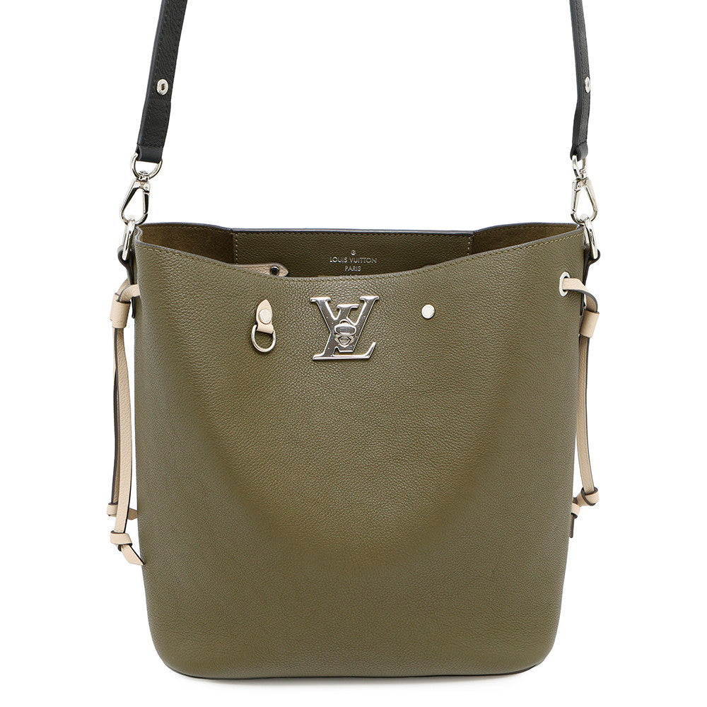 LOUIS VUITTON Lockme Bucket KhakiM55439 Grained Calf Leather