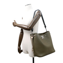 Load image into Gallery viewer, LOUIS VUITTON Lockme Bucket KhakiM55439 Grained Calf Leather
