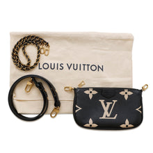 将图像加载到图库查看器中，LOUIS VUITTON Multi Pochette Accessoires Noir/BeigeM45777 Bicolor Monogram Empreinte Leather
