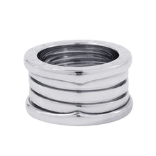将图像加载到图库查看器中，BVLGARI B-zero1 Ring 4 bands Size 52/#12 18K White Gold
