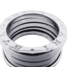 将图像加载到图库查看器中，BVLGARI B-zero1 Ring 4 bands Size 52/#12 18K White Gold
