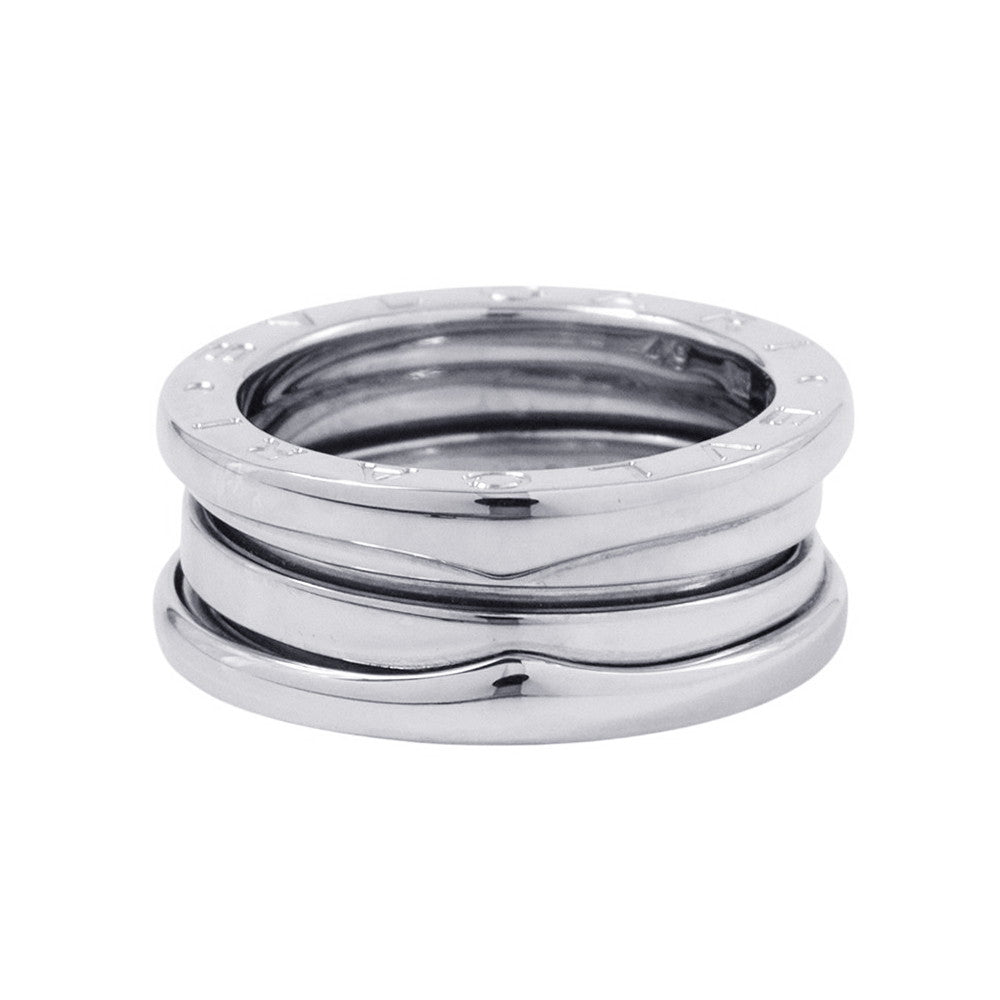 BVLGARI B-zero1Ring 2 bands Size 49/#9 18K White Gold