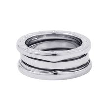 将图像加载到图库查看器中，BVLGARI B-zero1Ring 2 bands Size 49/#9 18K White Gold

