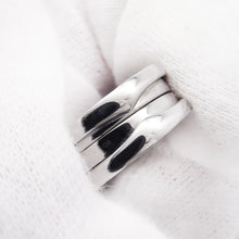将图像加载到图库查看器中，BVLGARI B-zero1Ring 2 bands Size 49/#9 18K White Gold
