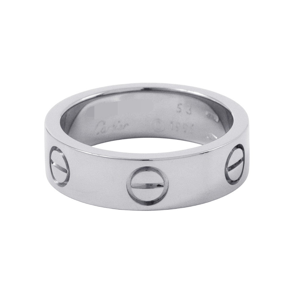 CARTIER Love Ring Size 53/#13B4084753/B4084700 18K White Gold