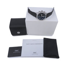 Load image into Gallery viewer, IWC Pilot watch W43mm Stainless Steel Leather Black DialIW378001
