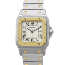 将图像加载到图库查看器中，CARTIER Santos Garbe LM W29.5mm Stainless Steel K18YG Ivory DialW20011C4
