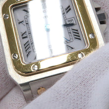 将图像加载到图库查看器中，CARTIER Santos Garbe LM W29.5mm Stainless Steel K18YG Ivory DialW20011C4
