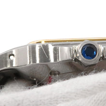 将图像加载到图库查看器中，CARTIER Santos Garbe LM W29.5mm Stainless Steel K18YG Ivory DialW20011C4
