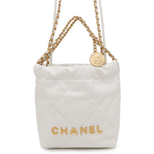 Load image into Gallery viewer, CHANEL CHANEL22 ChainShoulder Bag WhiteAS3980 Shiny Calf Leather Size Mini
