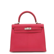 将图像加载到图库查看器中，HERMES Kelly Sellier Framboise Chevre Myzore Goatskin Size 25
