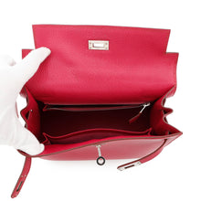 将图像加载到图库查看器中，HERMES Kelly Sellier Framboise Chevre Myzore Goatskin Size 25
