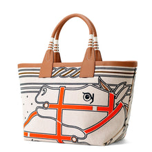 Load image into Gallery viewer, HERMES Steeple Gris/Ecru Toile H Swift Leather Size 25

