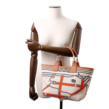 Load image into Gallery viewer, HERMES Steeple Gris/Ecru Toile H Swift Leather Size 25
