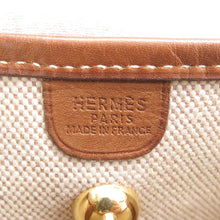 将图像加载到图库查看器中，HERMES ★Vespa Gold Toile H Leather
