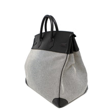 将图像加载到图库查看器中，HERMES HAUT A COURROIES Black/Ecru Toile GM Evercolor Size 40
