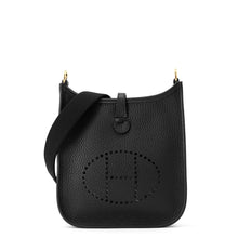将图像加载到图库查看器中，HERMES Evelyne Long Black Taurillon Clemence Size TPM
