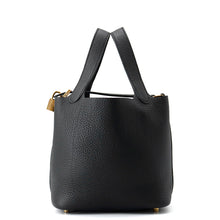将图像加载到图库查看器中，HERMES Picotin Lock Black Taurillon Clemence Size PM
