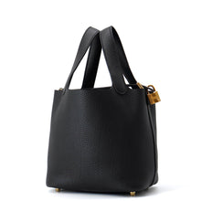 将图像加载到图库查看器中，HERMES Picotin Lock Black Taurillon Clemence Size PM
