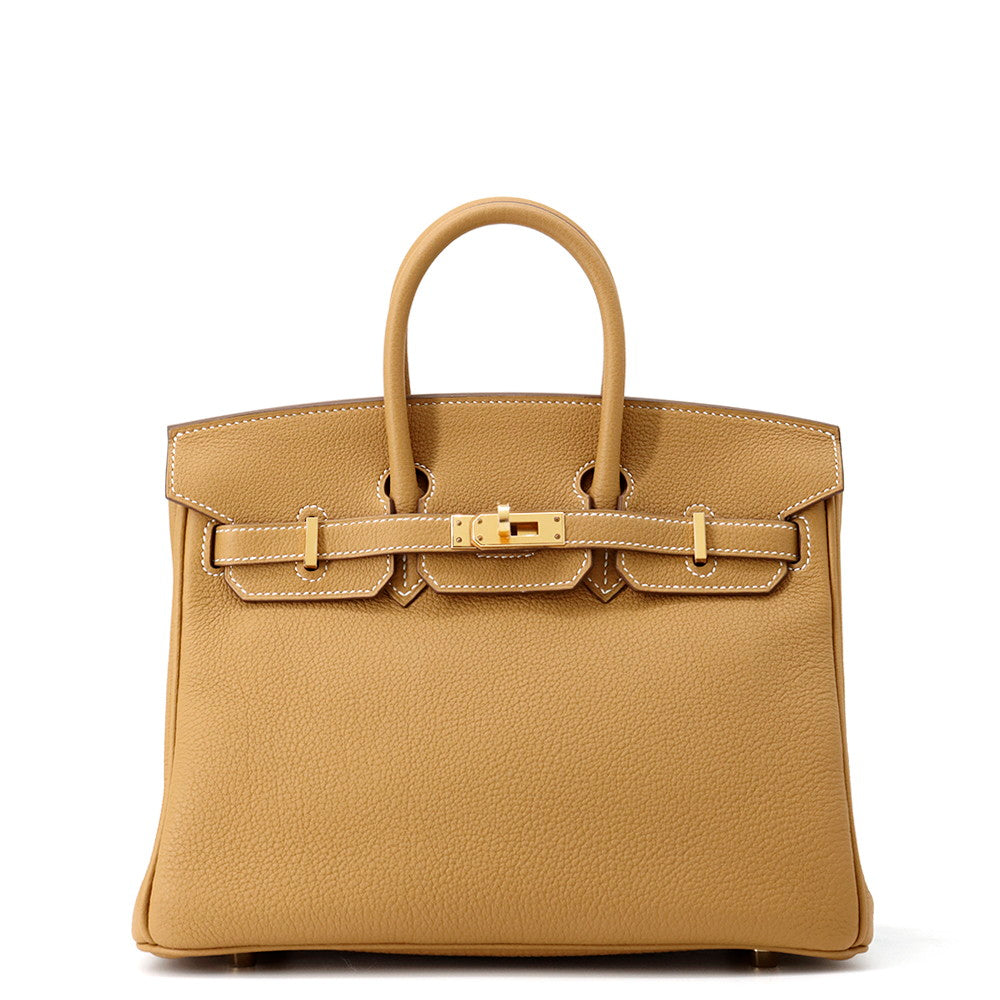 HERMES Birkin Natural Sable Togo Leather Size 25