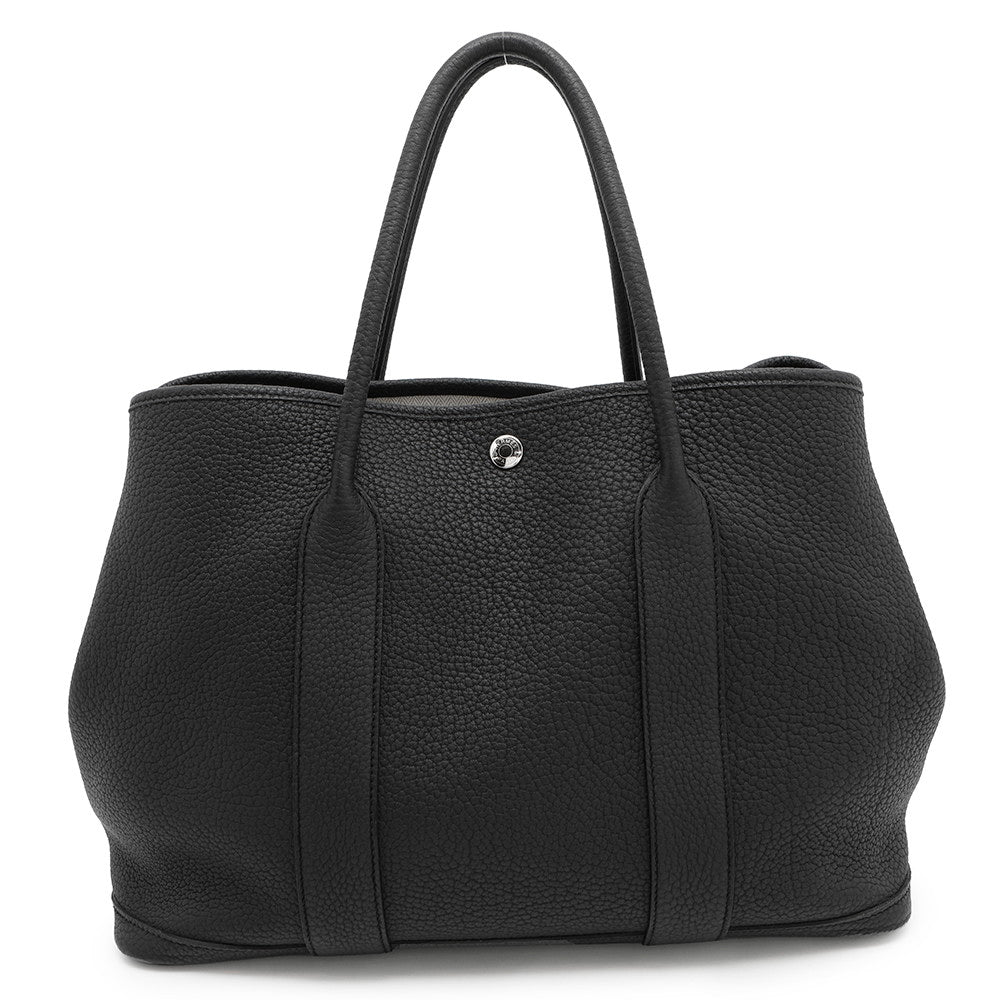 HERMES Garden Party Black Negonda Leather Size PM