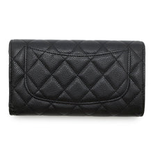 Load image into Gallery viewer, CHANEL Tri-fold Long Wallet BlackAP0241 Caviar Leather
