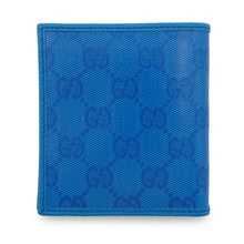 将图像加载到图库查看器中，GUCCI GG Crystal Compact Wallet Blue760320 PVC
