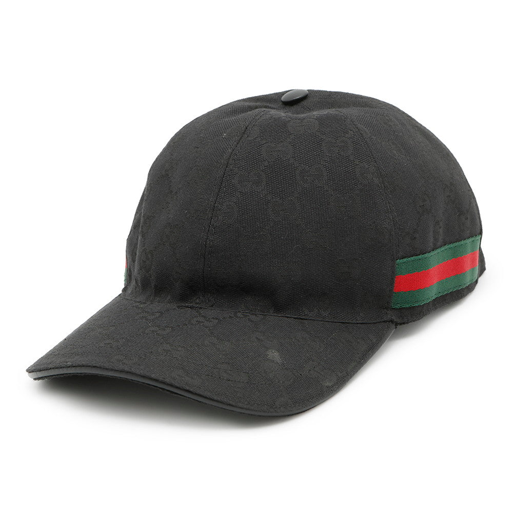 GUCCI GG Canvas Cap Size L Black200035 Canvas