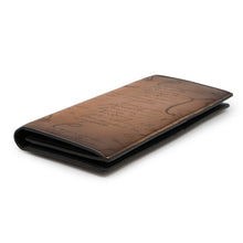 将图像加载到图库查看器中，Berluti Calligraphy Folded Wallet Brown Leather
