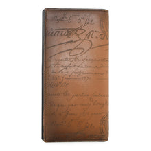 将图像加载到图库查看器中，Berluti Calligraphy Folded Wallet Brown Leather
