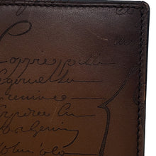 将图像加载到图库查看器中，Berluti Calligraphy Folded Wallet Brown Leather
