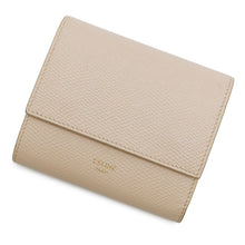 将图像加载到图库查看器中，CELINE Trifold Compact Wallet Beige10B573 Leather
