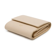 将图像加载到图库查看器中，CELINE Trifold Compact Wallet Beige10B573 Leather
