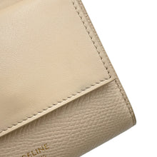 将图像加载到图库查看器中，CELINE Trifold Compact Wallet Beige10B573 Leather
