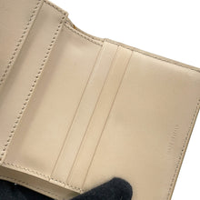 将图像加载到图库查看器中，CELINE Trifold Compact Wallet Beige10B573 Leather
