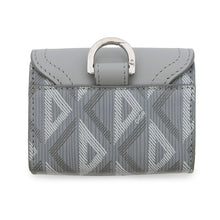 将图像加载到图库查看器中，Dior CDDiamond Saddle Card Case Gray Leather PVC
