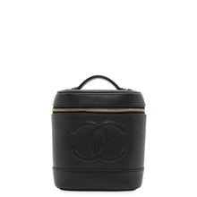 将图像加载到图库查看器中，CHANEL CC Logo Vertical Vanity BlackA01998 Caviar Leather
