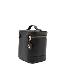 将图像加载到图库查看器中，CHANEL CC Logo Vertical Vanity BlackA01998 Caviar Leather
